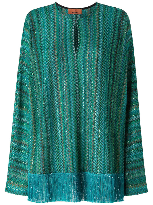 Zigzag-Print Blouse