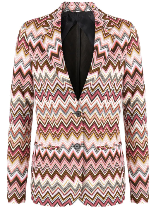 Zigzag-Woven Blazer