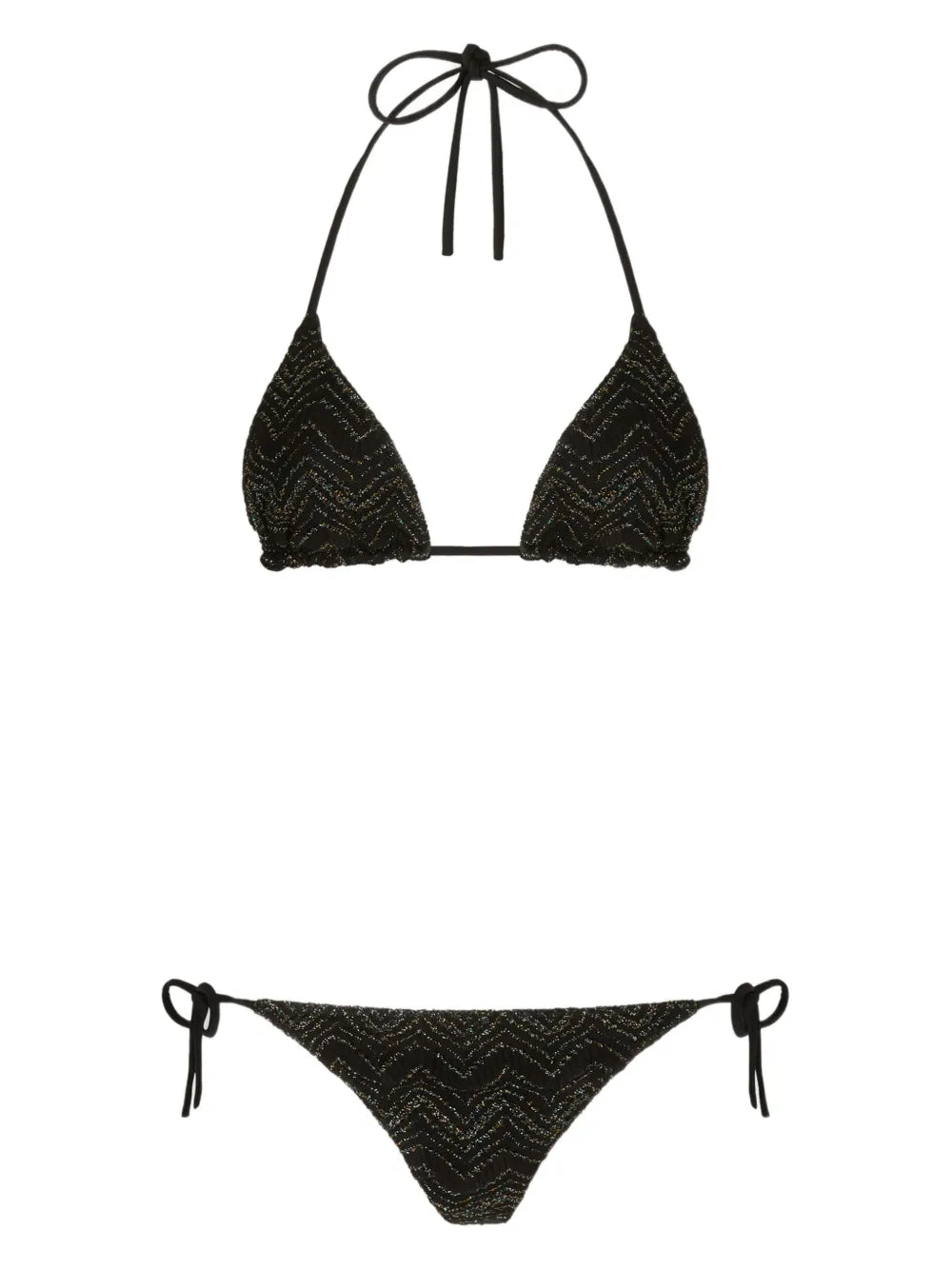 Zigzag-Knit Bikini Set
