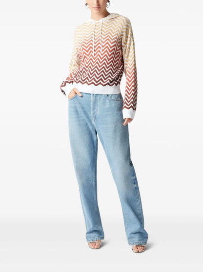 Chevron-Knit Hoodie