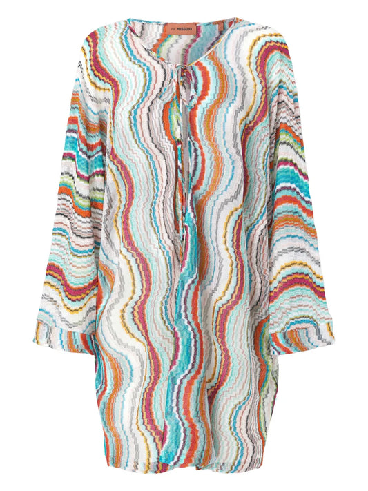 Wave Lamé Beach Dress
