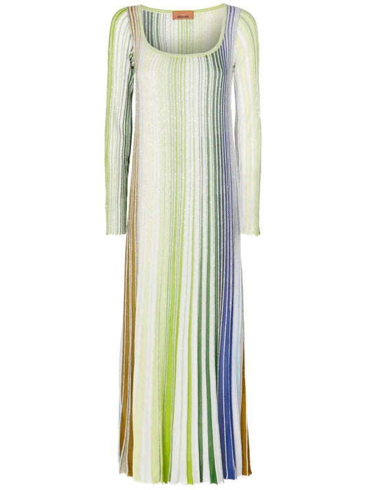 Striped Long-Sleeved Dress