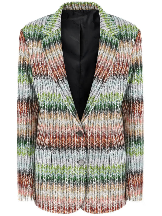 Zigzag-Woven Blazer