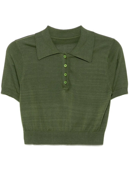 Knitted Polo Top