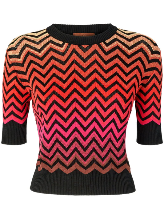 Chevron-Pattern T-Shirt