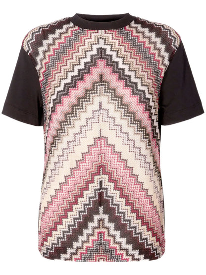 Chevron-Woven T-Shirt