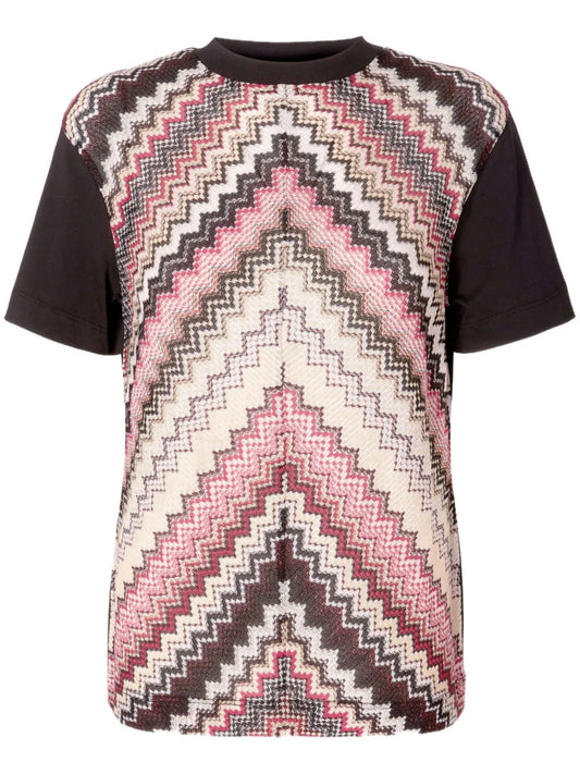 Chevron-Woven T-Shirt