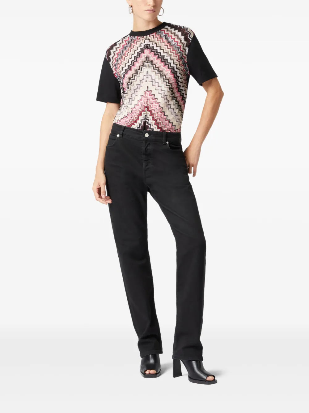 Chevron-Woven T-Shirt