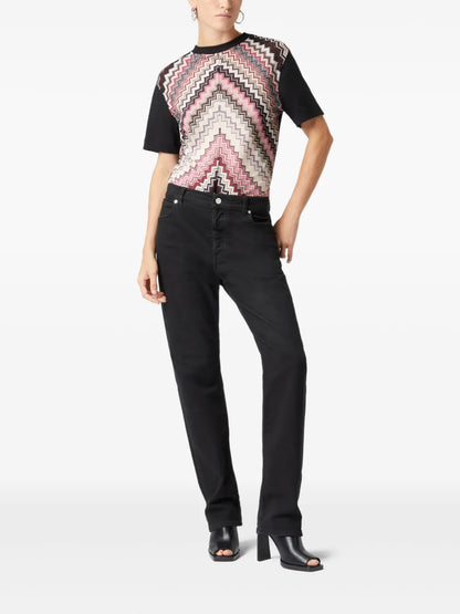 Chevron-Woven T-Shirt