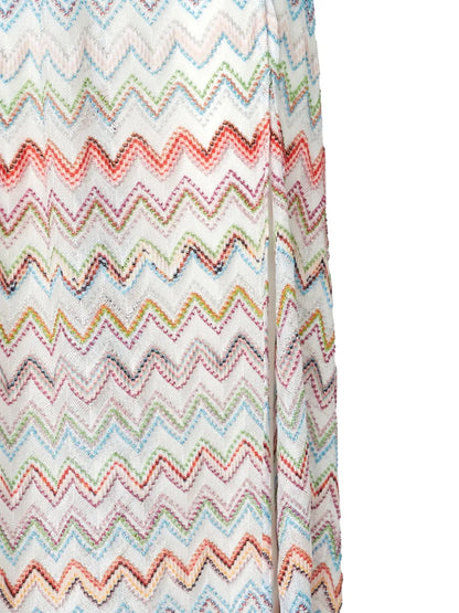 Zigzag-Woven Maxi Skirt