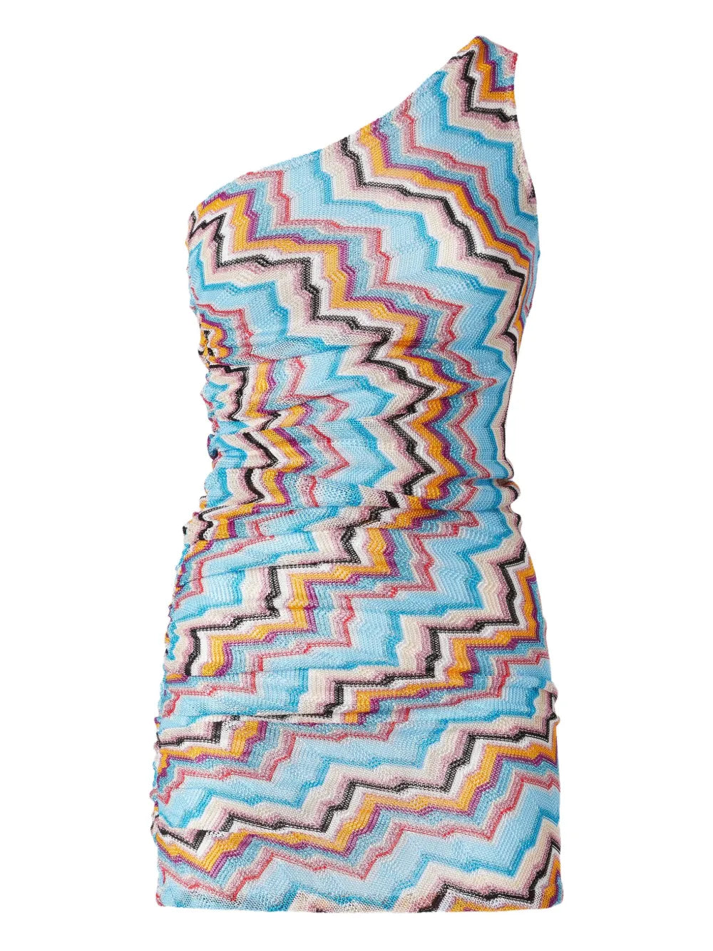 Zigzag-Pattern Mini Dress