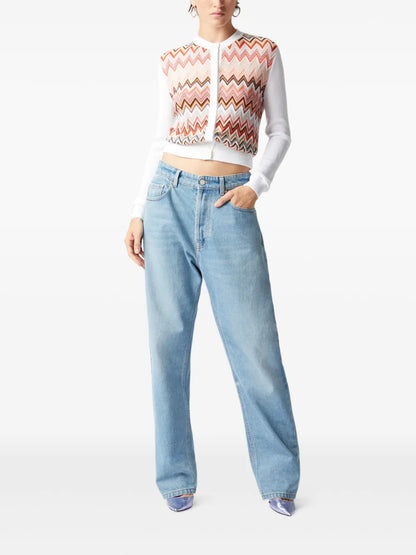 Chevron-Insert Cardigan