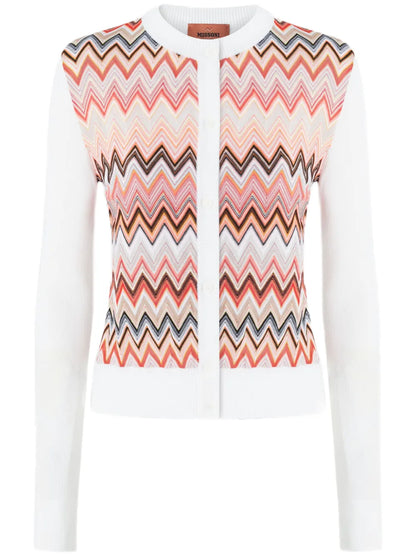 Chevron-Insert Cardigan