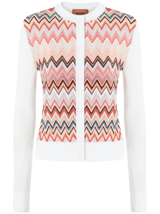 Chevron-Insert Cardigan