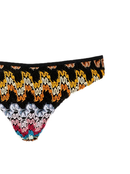 Zigzag-Knit Bikini Set