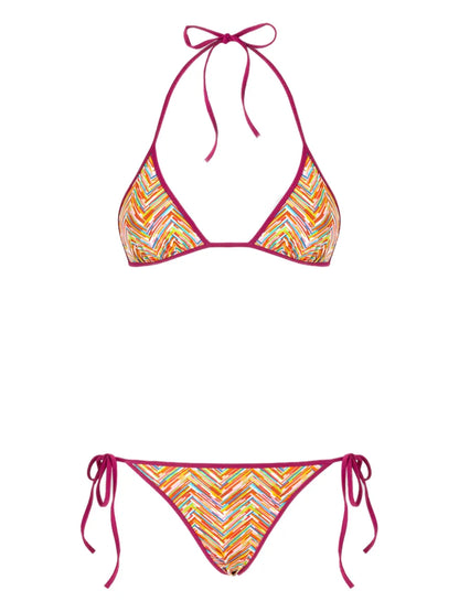 Zigzag-Print Bikini Set