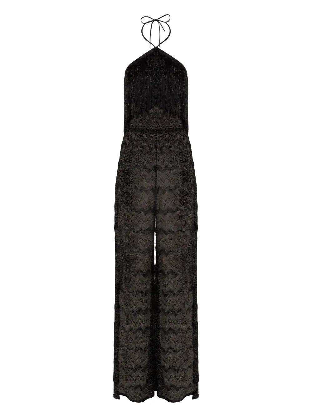 Lamé Fringe-Detail Jumpsuit