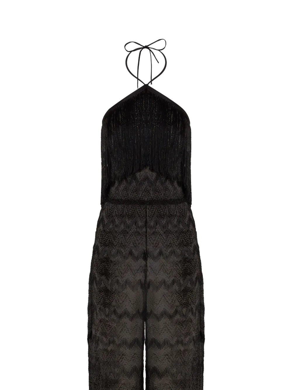 Lamé Fringe-Detail Jumpsuit