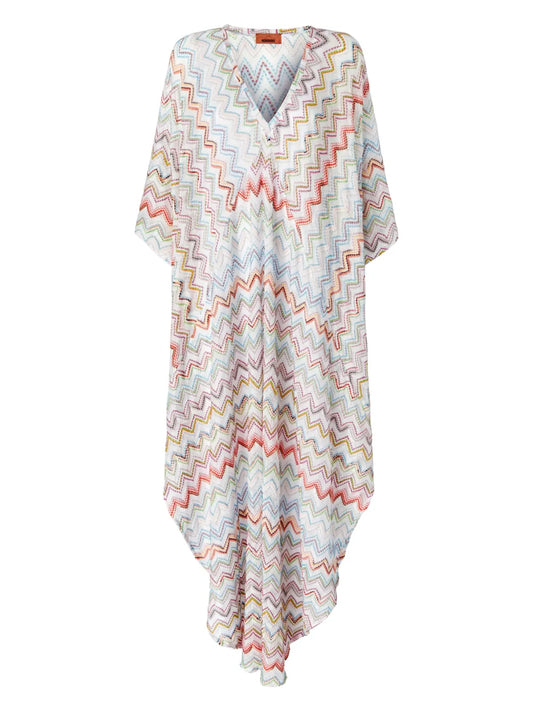 Zigzag-Woven Maxi Dress