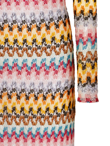 Zigzag-Woven Maxi Dress