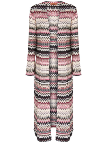 Zigzag Long Cardigan