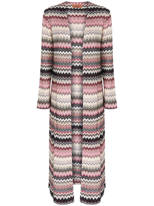 Zigzag Long Cardigan