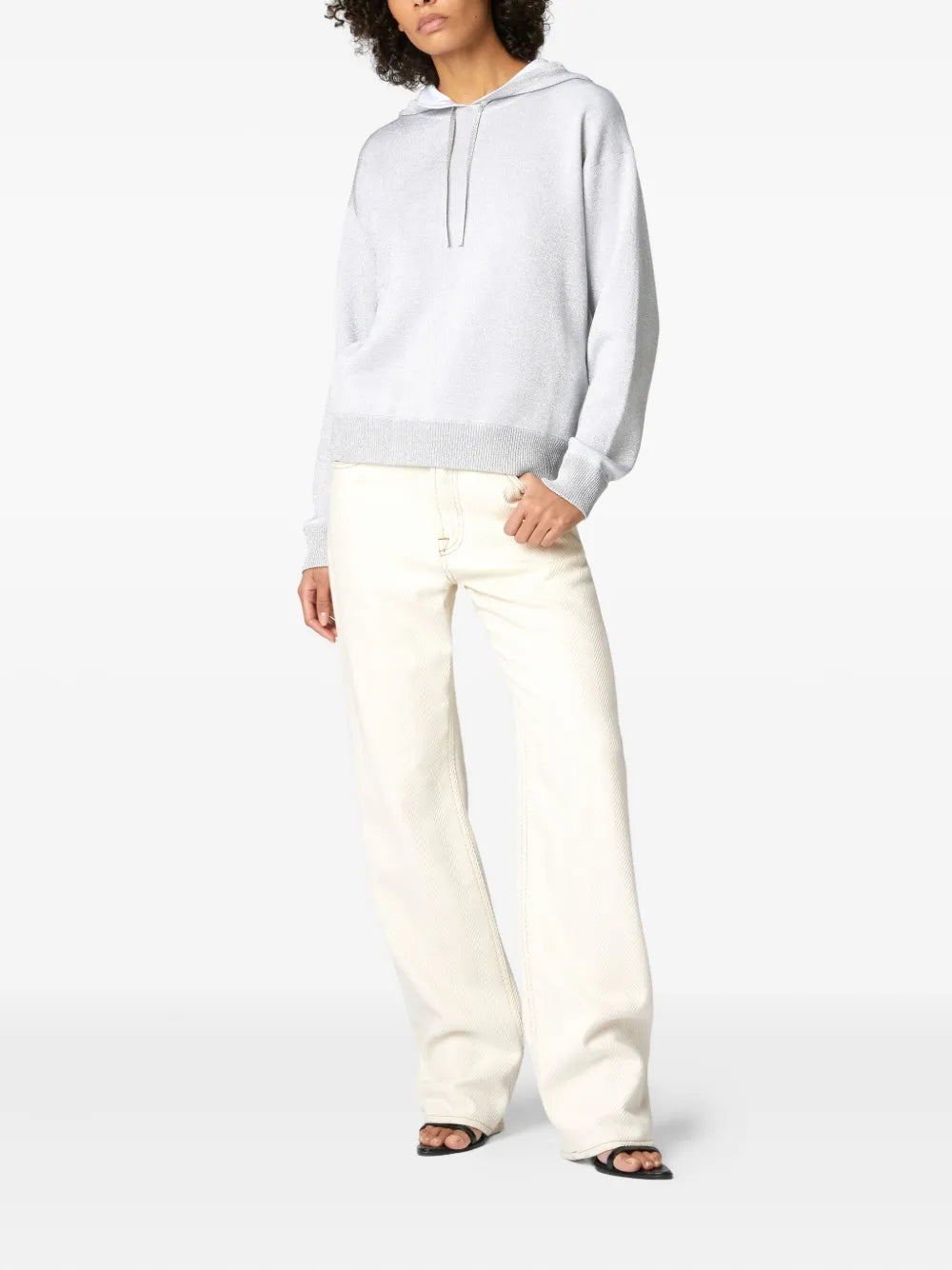 Metallic-Threading Hoodie