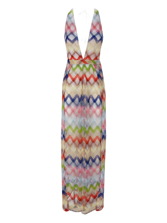 Zigzag-Pattern Dress