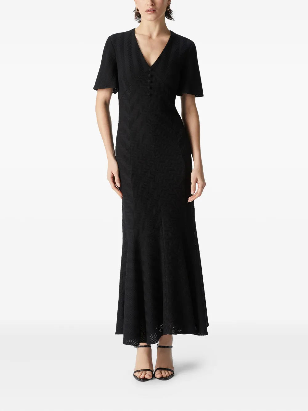 V-Neck Midi Dress