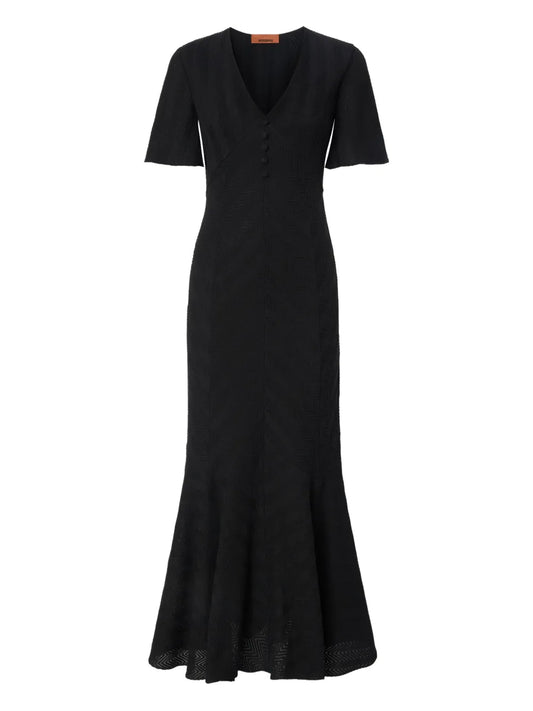 V-Neck Midi Dress