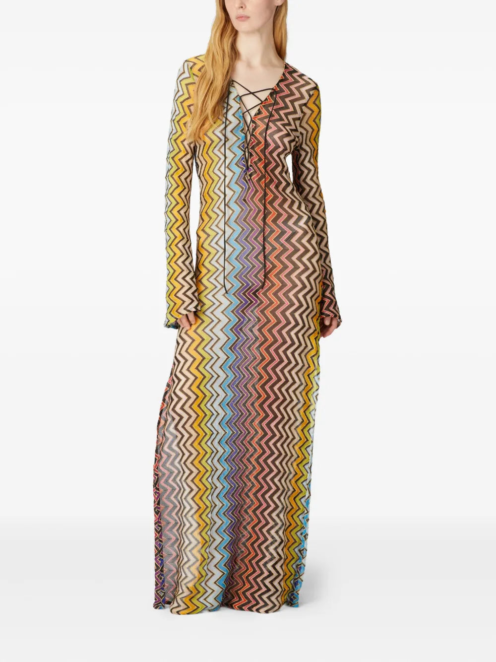 Zigzag-Pattern Dress