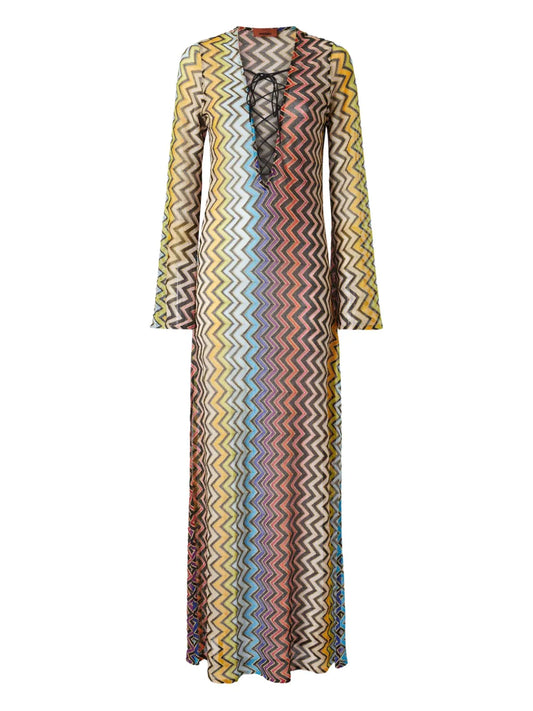 Zigzag-Pattern Dress