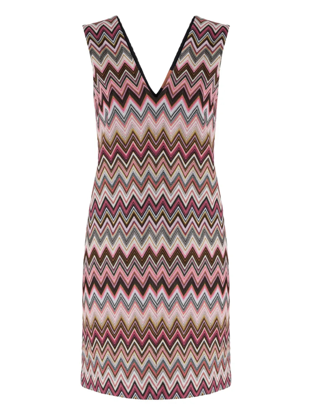 Zigzag-Pattern Mini Dress