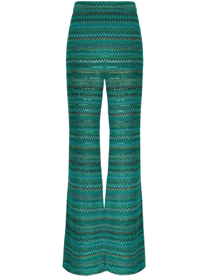 Zigzag Flared Trousers