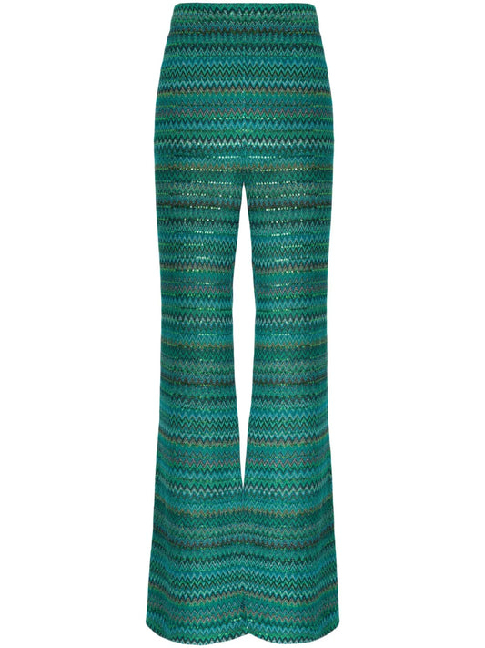 Zigzag Flared Trousers