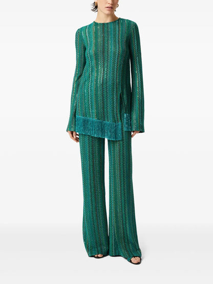 Zigzag Flared Trousers