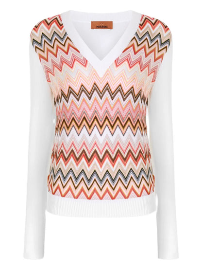 Zigzag-Pattern Sweater