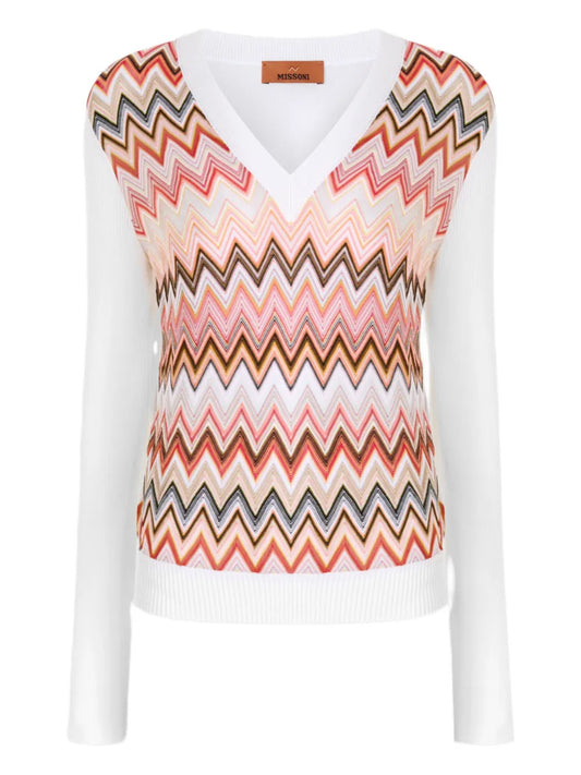 Zigzag-Pattern Sweater