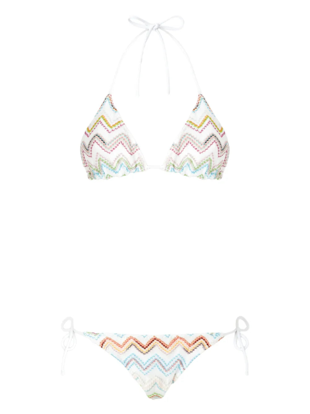 Zigzag-Knit Bikini Set