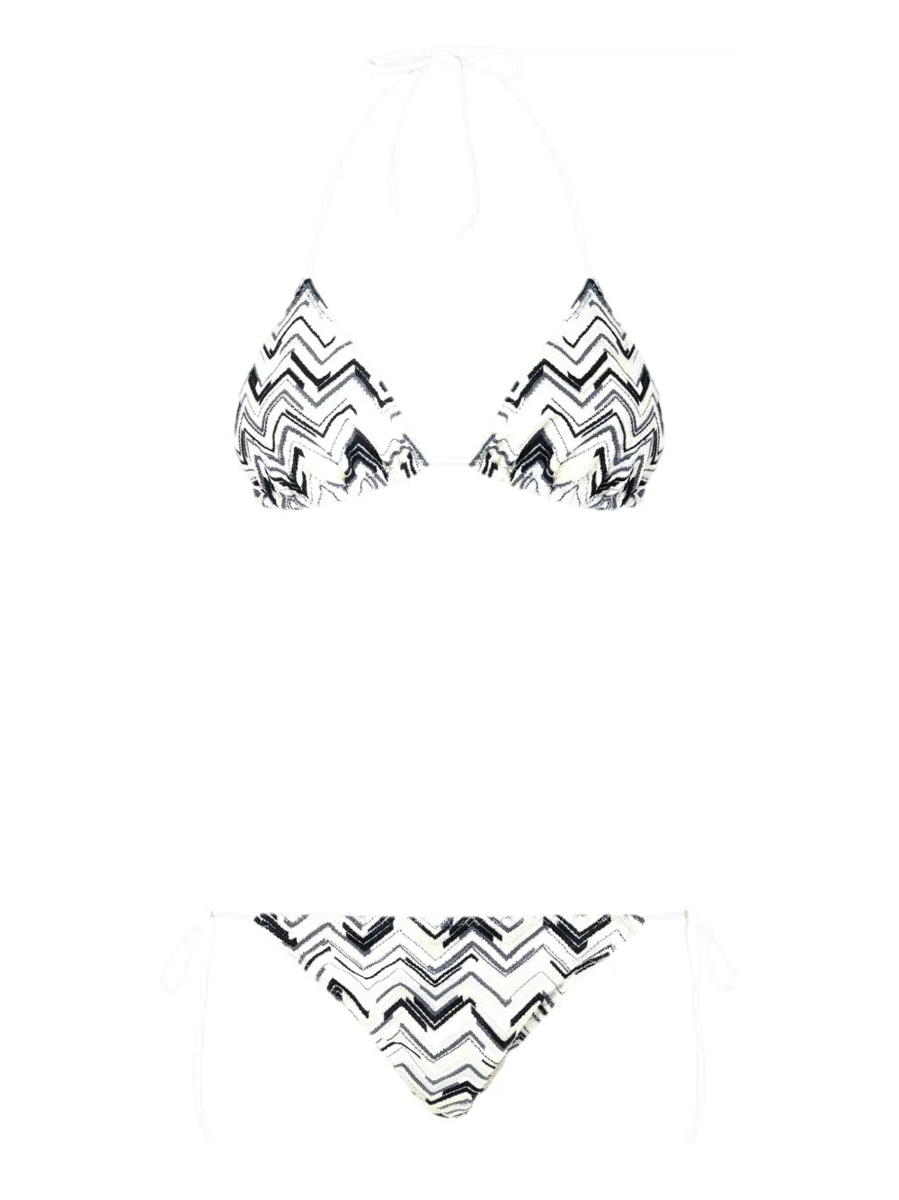 Zigzag-Knit Bikini Set
