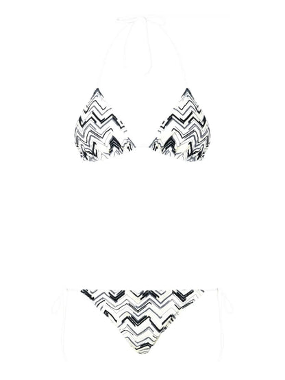 Zigzag-Knit Bikini Set