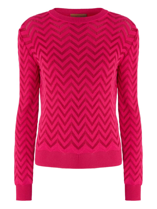 Chevron Crew-Neck Sweater
