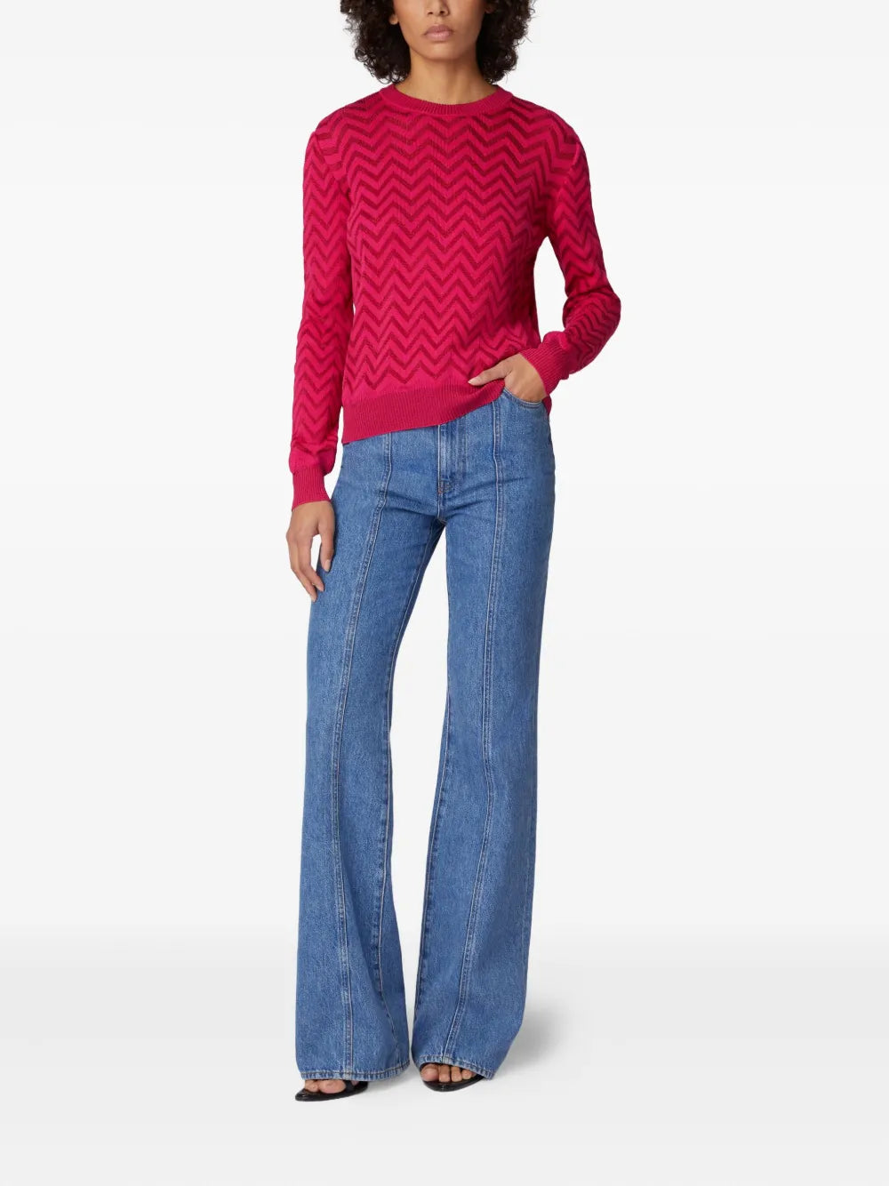 Chevron Crew-Neck Sweater
