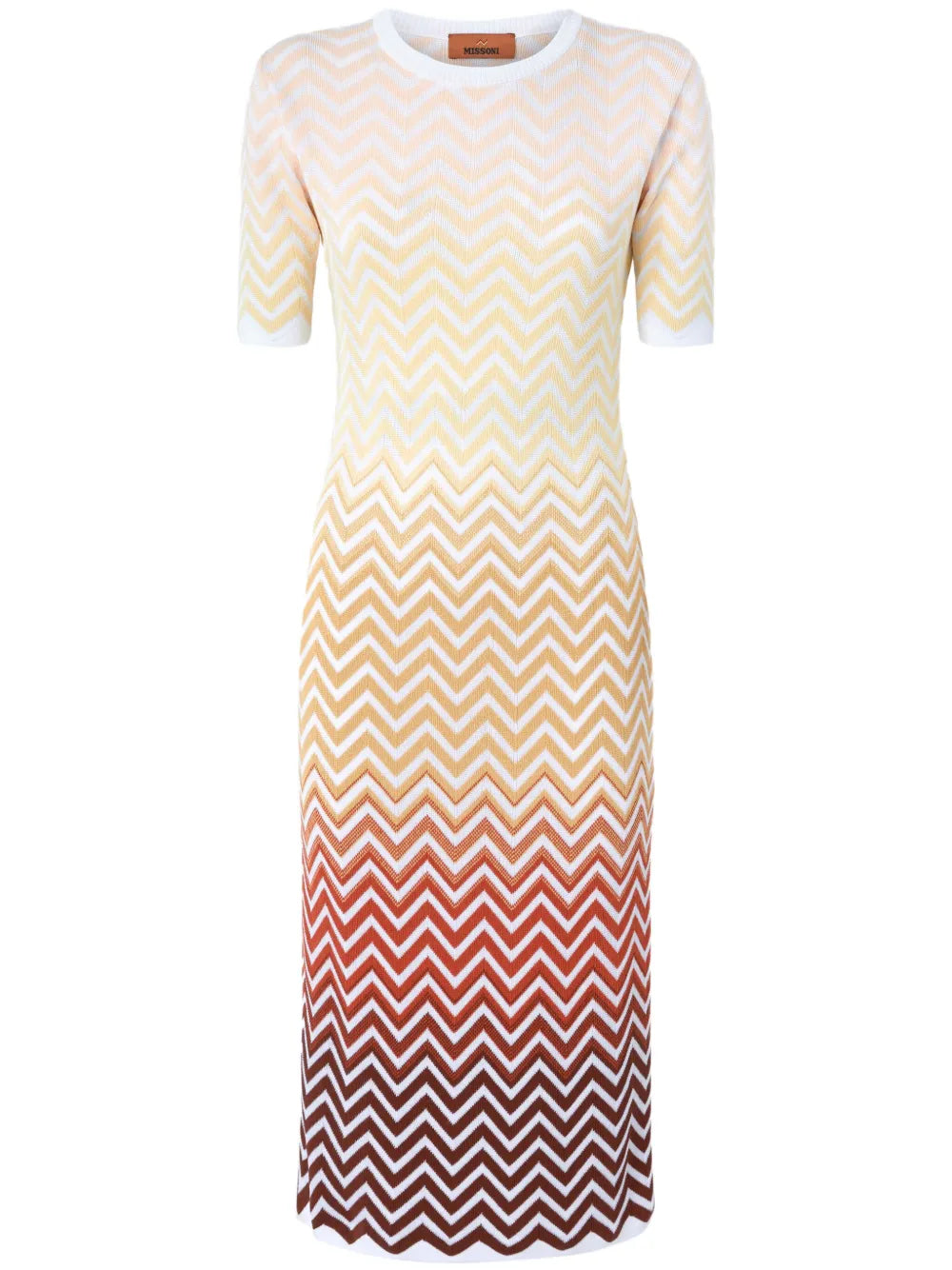 Zigzag-Woven Midi Dress