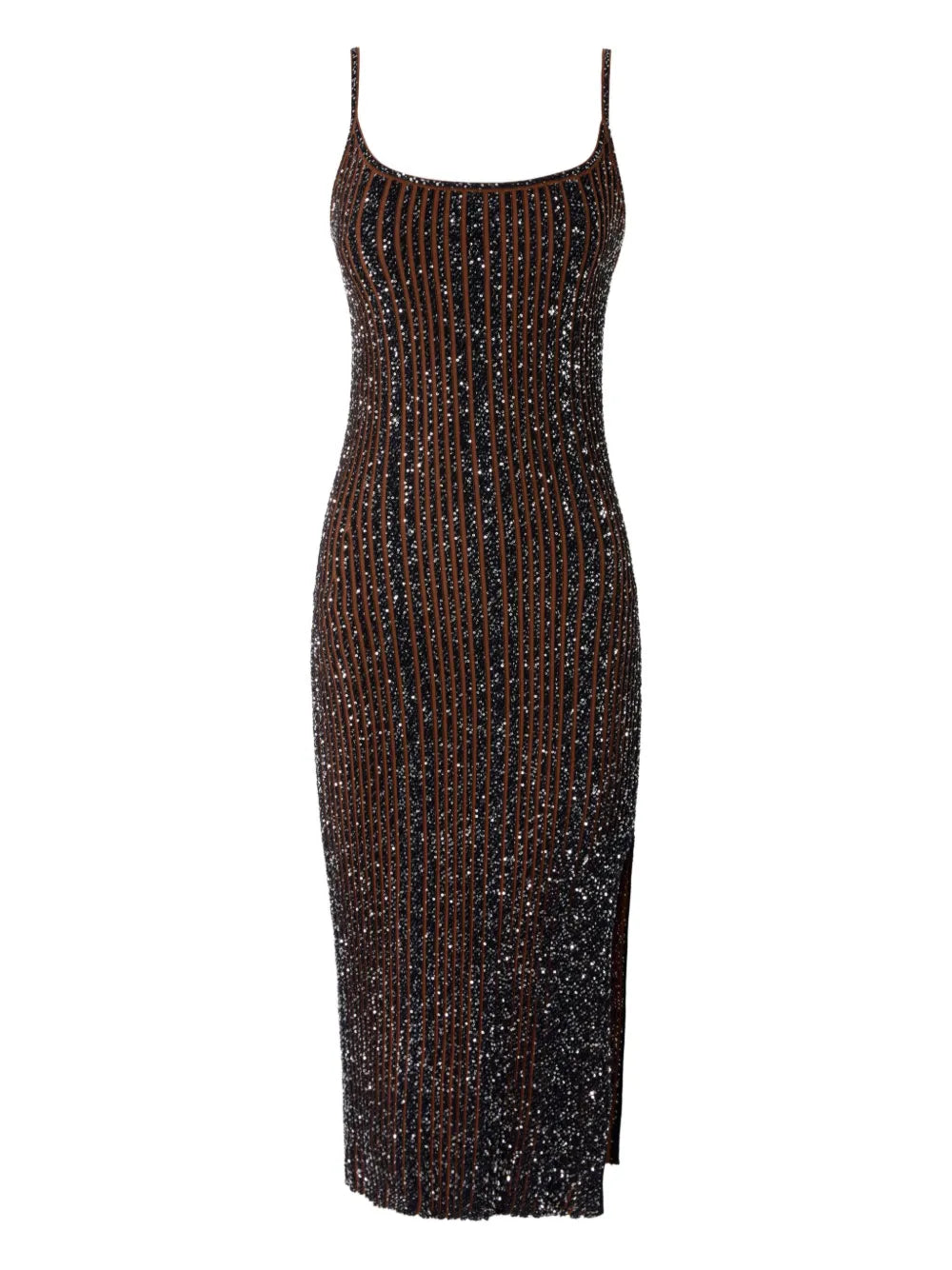 Glitter-Detailing Midi Dress