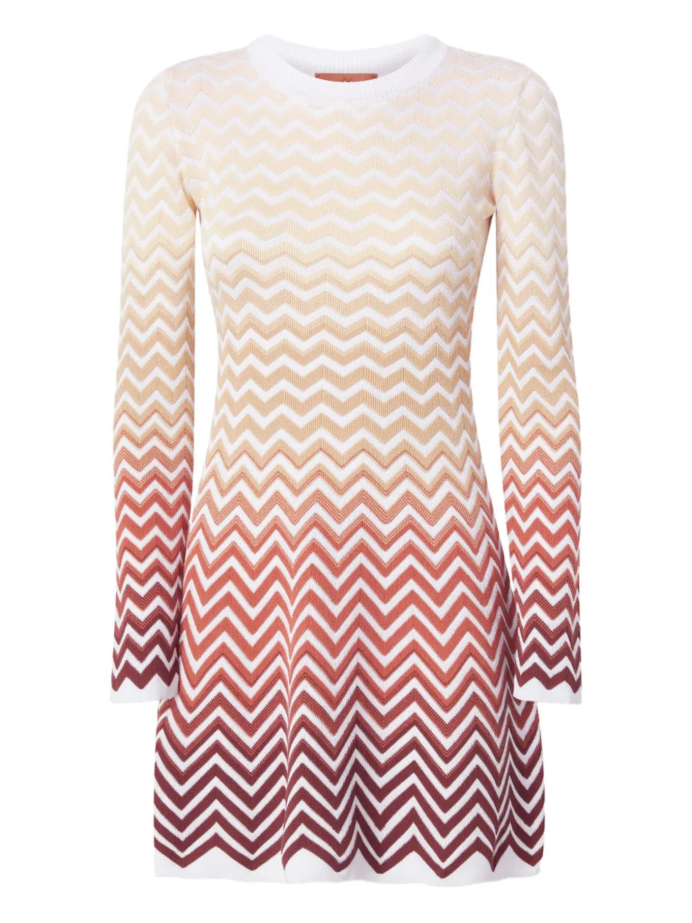 Zigzag-Pattern Mini Dress