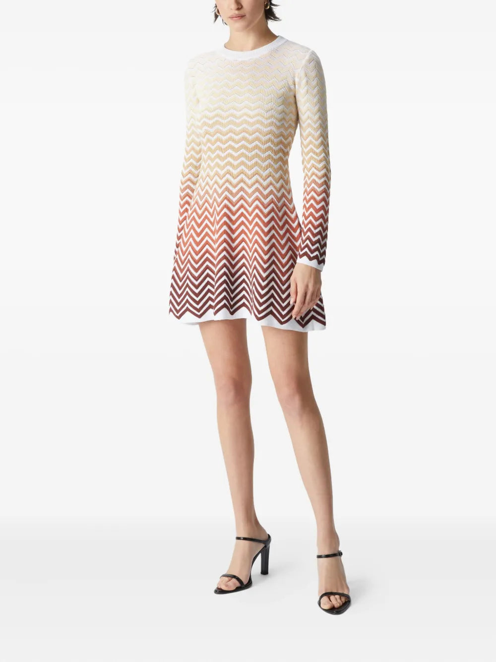 Zigzag-Pattern Mini Dress