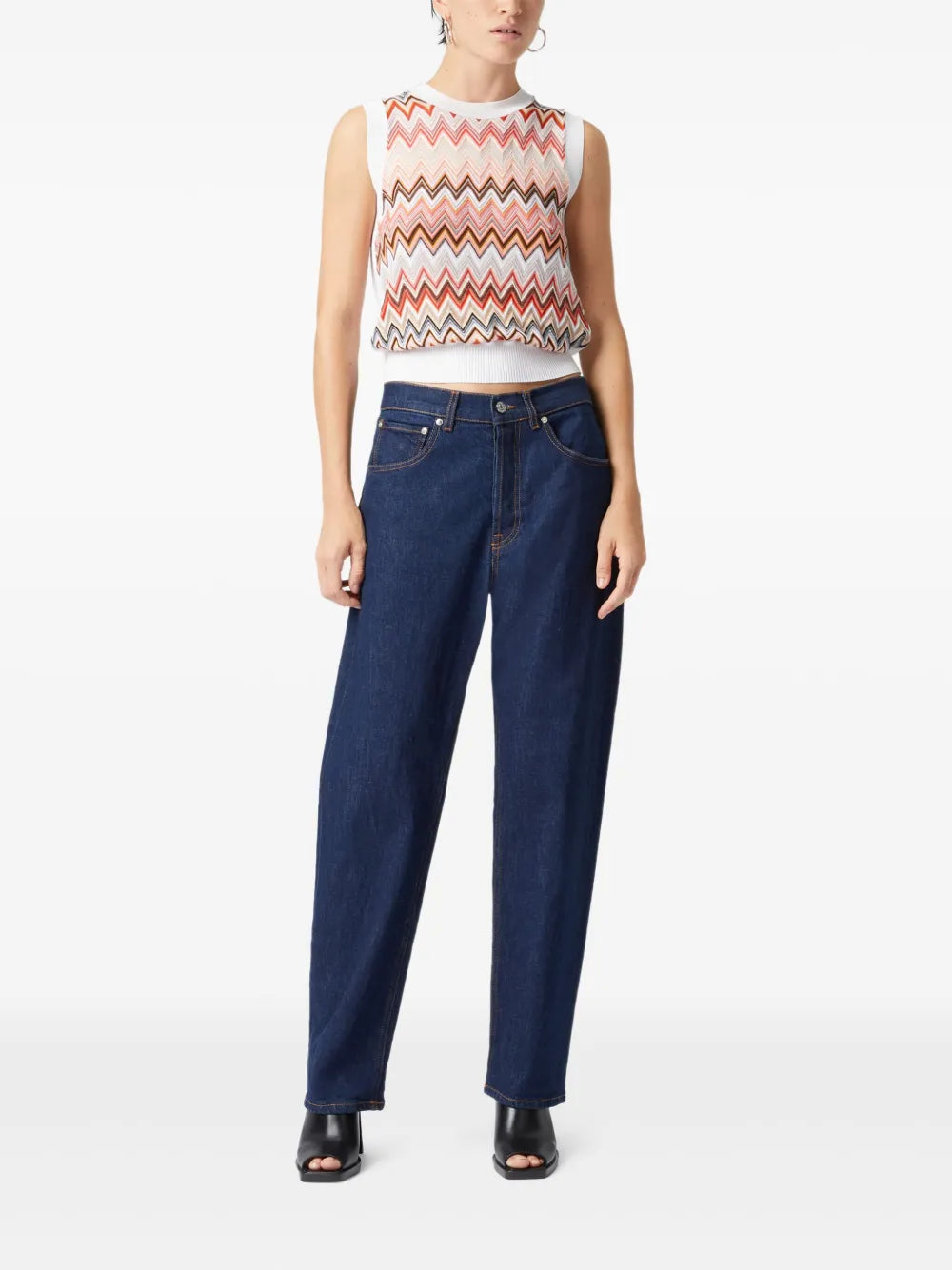 Zigzag-Pattern Tank Top