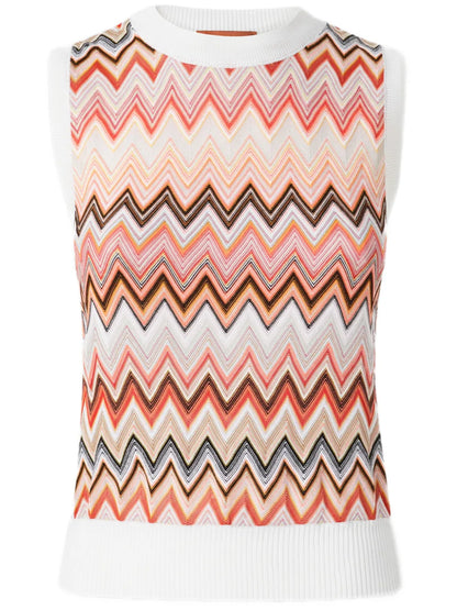 Zigzag-Pattern Tank Top