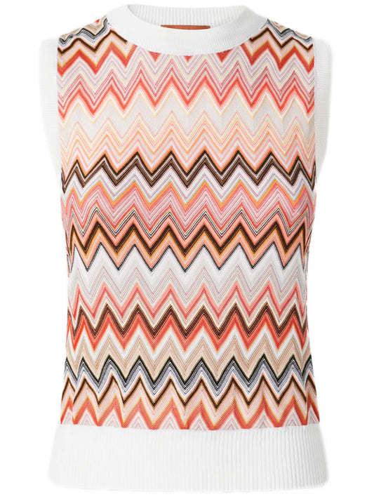 Zigzag-Pattern Tank Top